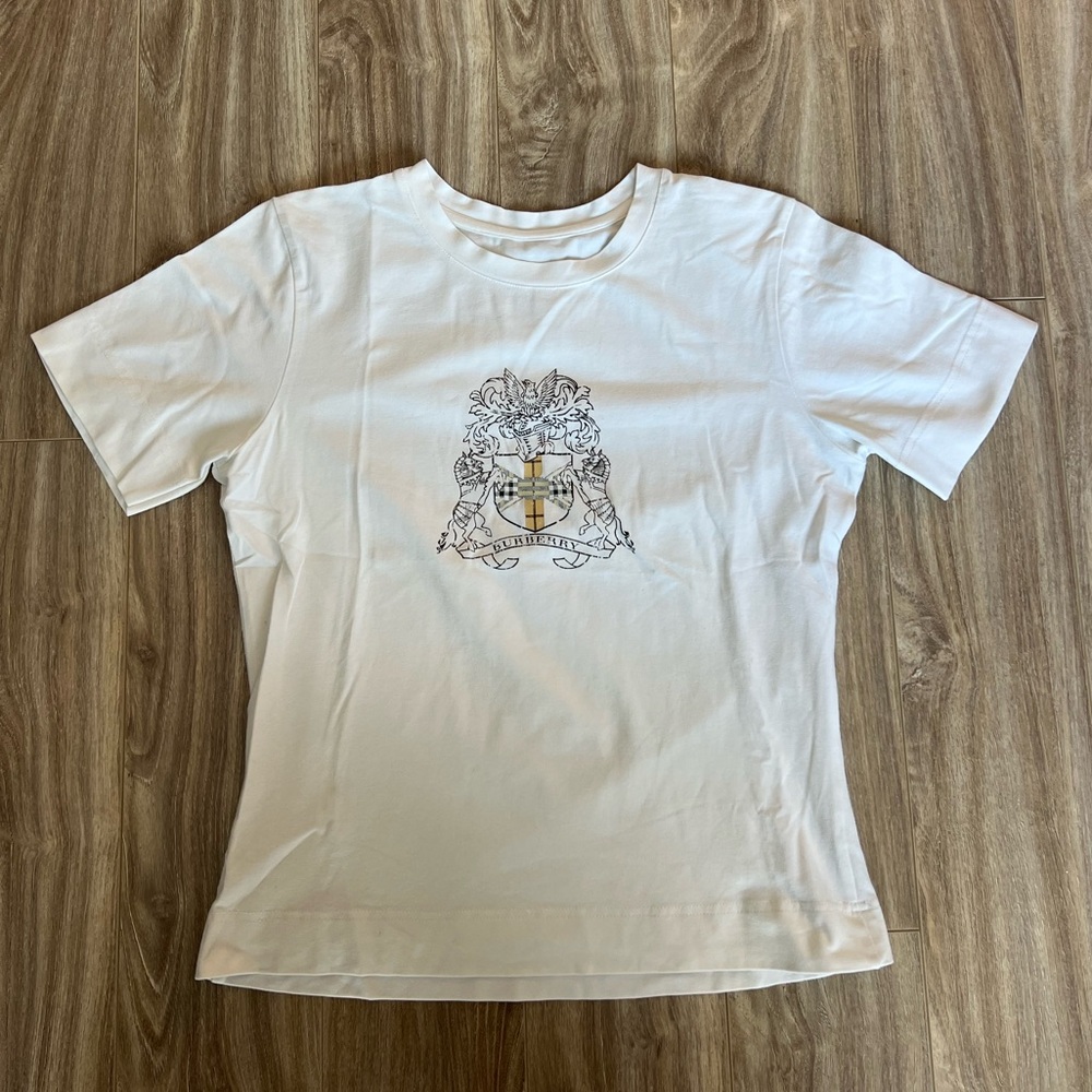 Burberry White Short Sleeve Tee